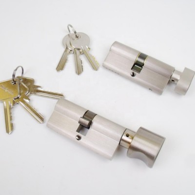 Solid Brass profile CYLINDER lock Euro standard Top 6 pins Fire-rated for mortise sash lock 60-120mm Customized size