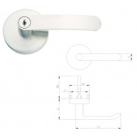 Fire Door Outside Trim Lock, The Lever Lock for Panic Exit Device