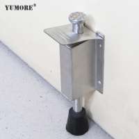 Top Quality wall mounted stain chrome extension black stainless steel door stop plunger