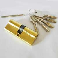 European Double Open brass profile door locks cylinder with Five Computer Keys