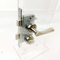 Privacy lock Euro Mortise bathroom lock body SS304 78mm for privacy room washroom fire rated EN12209/DIN18251