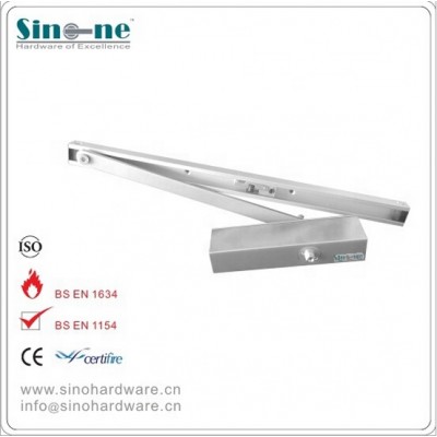 Sliding Arm Hydraulic Door Closer Aluminium alloy body Removable Stainless steel Cover/Square Model/Hidden Screw Hole/Fire rated