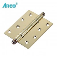 Brass Plated with Ball Head Brass Door Hinge, Solid Brass Door Hinge